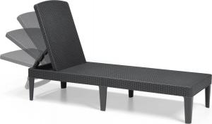 Allibert Luksusowy leżak ogrodowy JAIPUR - grafitowy 9