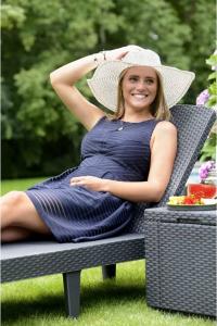 Allibert Luksusowy leżak ogrodowy JAIPUR - grafitowy 3