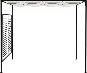 vidaXL Altana ogrodowa ze zwijanym dachem, 3x4x2,3m, kremowa, 180 g/m 3