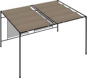 vidaXL Altana ogrodowa ze zwijanym dachem, 3x4x2,3 m, taupe, 180 g/m 4
