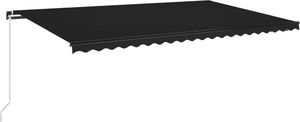 vidaXL Ręcznie zwijana markiza, 500x350 cm, antracytowa 2