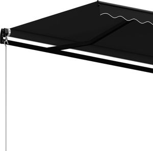 vidaXL Ręcznie zwijana markiza, 500x350 cm, antracytowa 5