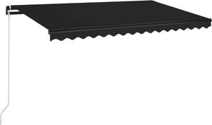 vidaXL Ręcznie zwijana markiza z LED, 400 x 350 cm, antracytowa 2