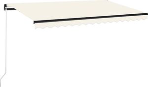 vidaXL Ręcznie zwijana markiza, 400 x 350 cm, kremowa 2