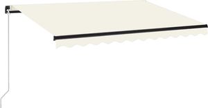 vidaXL Ręcznie zwijana markiza z LED, 350 x 250 cm, kremowa 2