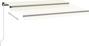 vidaXL Ręcznie zwijana markiza z LED, 350 x 250 cm, kremowa 3