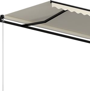 vidaXL Ręcznie zwijana markiza z LED, 350 x 250 cm, kremowa 4
