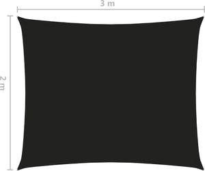 vidaXL Prostokątny żagiel ogrodowy, tkanina Oxford, 2x3 m, czarny 6