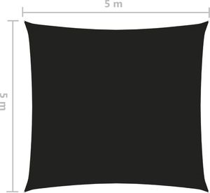 vidaXL Kwadratowy żagiel ogrodowy, tkanina Oxford, 5x5 m, czarny 6