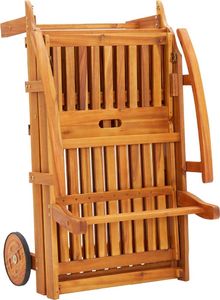 vidaXL Ogrodowy leżak z poduszką lite drewno akacjowe 8