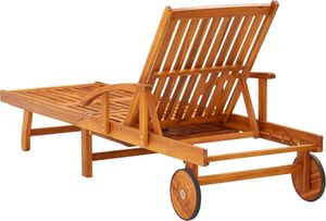 vidaXL Ogrodowy leżak z poduszką lite drewno akacjowe 5