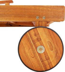 vidaXL Ogrodowy leżak z poduszką lite drewno akacjowe 6