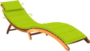 vidaXL Ogrodowy leżak z poduszką lite drewno akacjowe 1