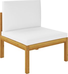 vidaXL Ogrodowe siedzisko środkowe z poduszkami lite drewno akacjowe 1