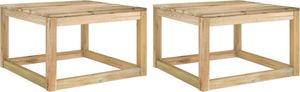 vidaXL Ogrodowe stoliki z palet, 2 szt., 60x60x36.5 cm, drewno sosnowe 1