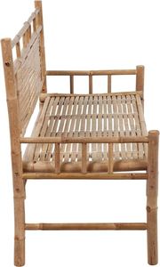 vidaXL Ławka ogrodowa z poduszką, 120 cm, bambusowa 4