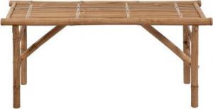 vidaXL Składana ławka ogrodowa z poduszką, 118 cm, bambusowa 3