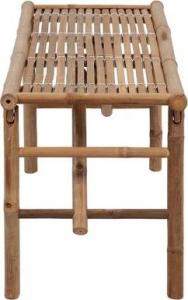 vidaXL Składana ławka ogrodowa z poduszką, 118 cm, bambusowa 4