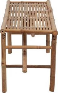 vidaXL Składana ławka ogrodowa z poduszką, 118 cm, bambusowa 4