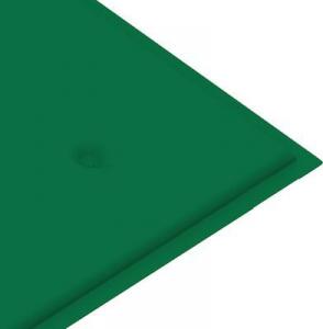 vidaXL Składana ławka ogrodowa z poduszką, 118 cm, bambusowa 6