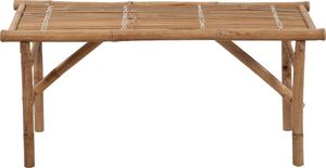 vidaXL Składana ławka ogrodowa z poduszką, 118 cm, bambusowa 3