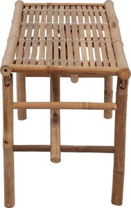vidaXL Składana ławka ogrodowa z poduszką, 118 cm, bambusowa 4