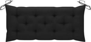 vidaXL Składana ławka ogrodowa z poduszką, 118 cm, bambusowa 4