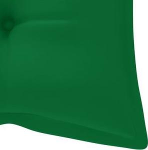 vidaXL Składana ławka ogrodowa z poduszką, 118 cm, bambusowa 6