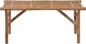 vidaXL Składana ławka ogrodowa z poduszką, 118 cm, bambusowa 3