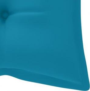 vidaXL Składana ławka ogrodowa z poduszką, 118 cm, bambusowa 7