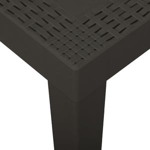 vidaXL Stolik ogrodowy, antracytowy, 79 x 65 x 72 cm, plastikowy 4