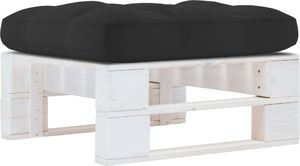 vidaXL Ogrodowy stołek z palet, impregnowane na biało drewno sosnowe 1