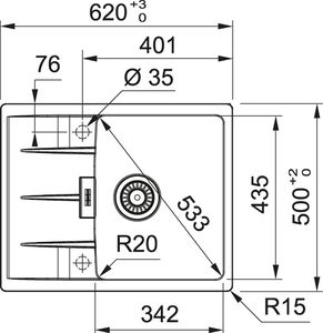 Zlewozmywak Franke Centro CNG 611-62 Fragranit+ czarny mat (114.0633.084) 2