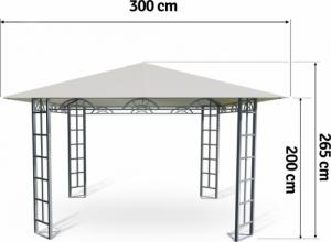 Plonos Pawilon ogrodowy beżowy, namiot 3x3m Plonos 4932 2
