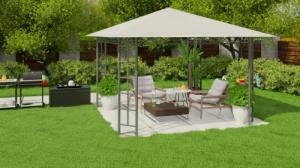 Plonos Pawilon ogrodowy beżowy, namiot 3x3m Plonos 4932 4