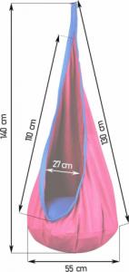 Neo-Sport Kokon fotel wiszący różowy 7