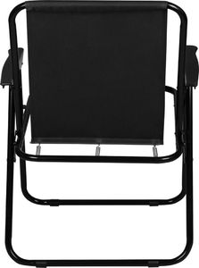 Royokamp  Krzesło turystyczne z podłokietnikami 57x44x75cm składane czarne 3