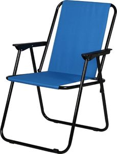 Royokamp  Krzesło turystyczne z podłokietnikami, składane niebieskie 1
