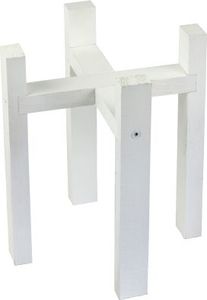 Tajemniczy ogród Drewniany stojak na donice biały M 3