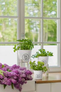 Tajemniczy ogród Drewniany stojak na donice biały M 5