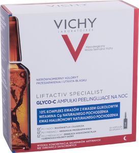 Vichy Vichy, Liftactiv Glyco-C, Skoncentrowana Kuracja peelingująca na noc, 30 ampułek - Długi termin ważności! 1