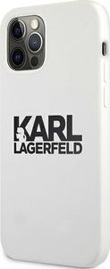 Karl Lagerfeld Karl Lagerfeld KLHCP12LSLKLWH iPhone 12 Pro Max 6,7" Silicone Stack Logo biały/white 2