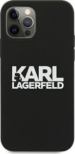 Karl Lagerfeld Karl Lagerfeld KLHCP12LSLKLRBK iPhone 12 Pro Max 6,7" Silicone Stack Logo czarny/black 3
