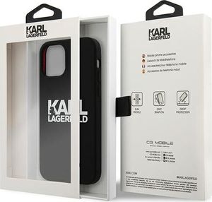 Karl Lagerfeld Karl Lagerfeld KLHCP12LSLKLRBK iPhone 12 Pro Max 6,7" Silicone Stack Logo czarny/black 8