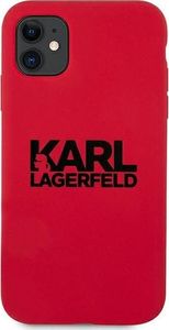 Karl Lagerfeld Karl Lagerfeld KLHCN61SLKLRE iPhone 11 Silicone Stack Logo czerwony/red 3