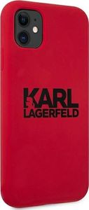 Karl Lagerfeld Karl Lagerfeld KLHCN61SLKLRE iPhone 11 Silicone Stack Logo czerwony/red 4