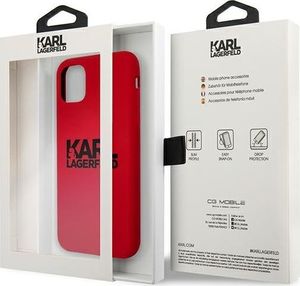 Karl Lagerfeld Karl Lagerfeld KLHCN61SLKLRE iPhone 11 Silicone Stack Logo czerwony/red 8