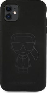 Karl Lagerfeld Karl Lagerfeld KLHCN61SILTTBK iPhone 11 Silicone Ikonik Outline czarny/black 3