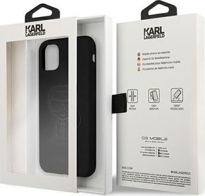 Karl Lagerfeld Karl Lagerfeld KLHCN61SILTTBK iPhone 11 Silicone Ikonik Outline czarny/black 8
