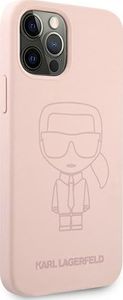 Karl Lagerfeld Karl Lagerfeld KLHCP12LSILTTPI iPhone 12 Pro Max 6,7" Silicone Ikonik Outline różowy/pink 4